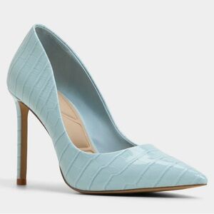 Elegant Aldo Blue Croc-Embossed Women's Pumps Heels NWOT